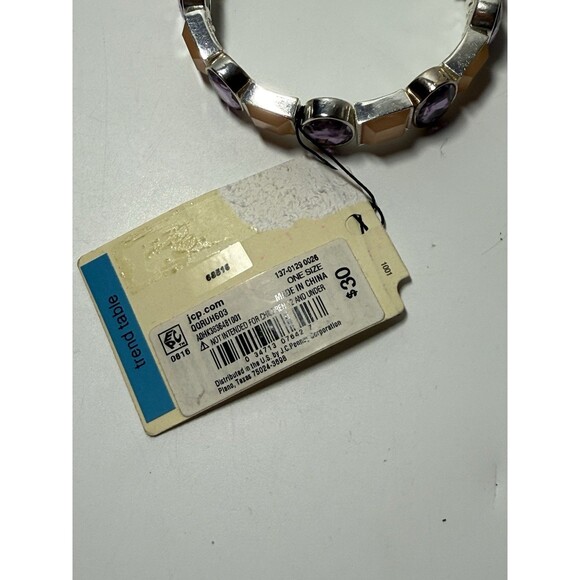 Monet Pink & Purple Stone Stretch Bracelet New - Picture 5 of 5